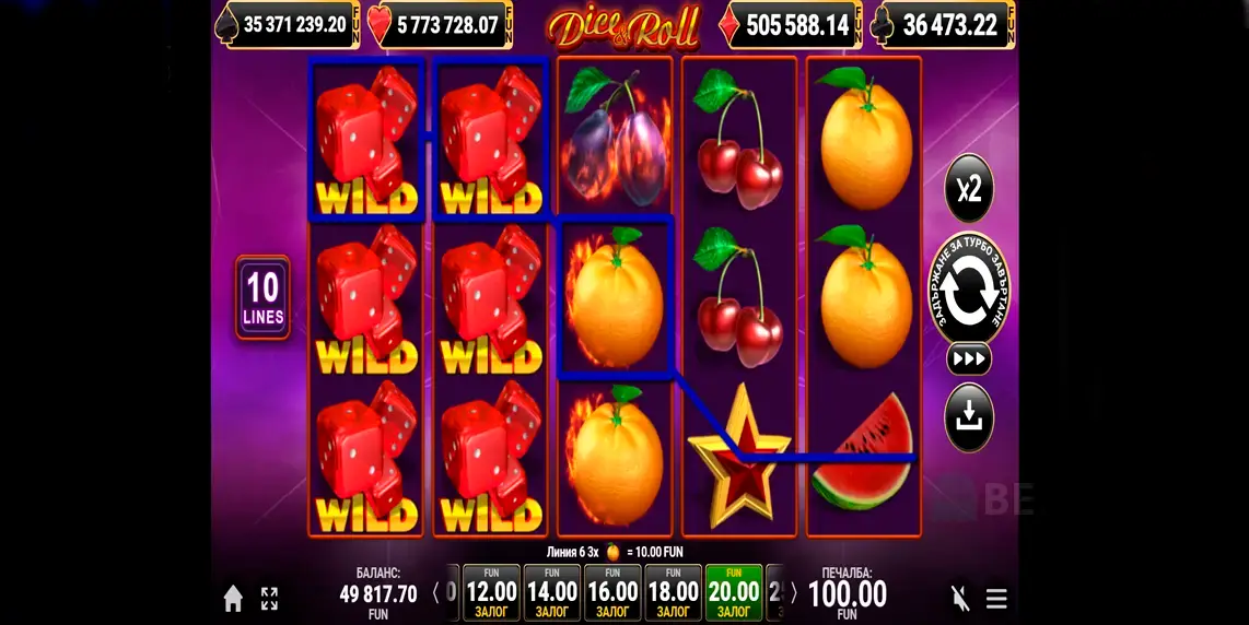 Dice & Roll в Betwild казино