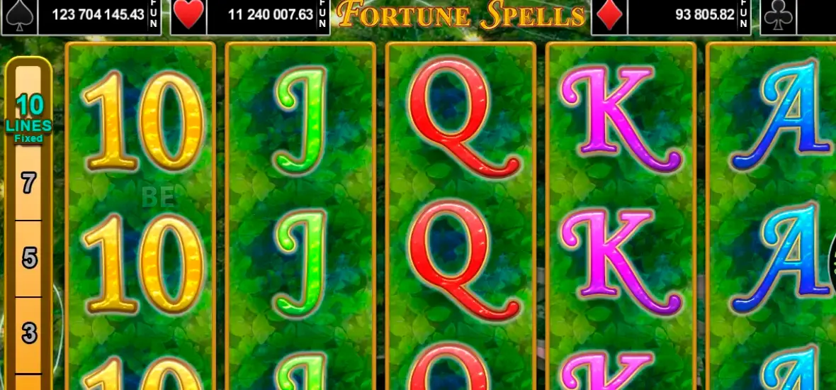 Fortune Spells казино игра - дизайн